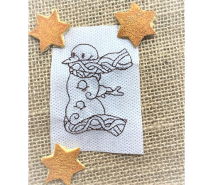 Stickdatei - Schneemann Alphabet Buchstabe E